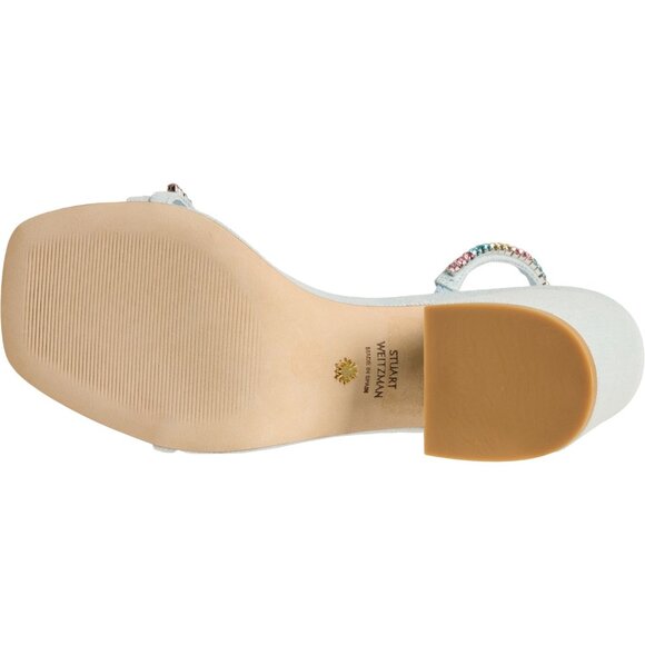 *Stuart Weitzman Made in Spain Soiree Crystal 85 Block Heel Sandals (For Women)* - Picture 6 of 6